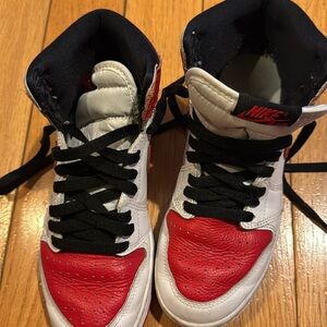 Nike Air Jordan Mid-Top Sneakers - Black and Red